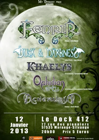 Poster for Acherusia + Dusk and Darkness + Fenrir + Khaelys + Ophidian Spell
