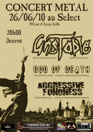 Poster for Agressive Fondness + God Of Death + Unstable