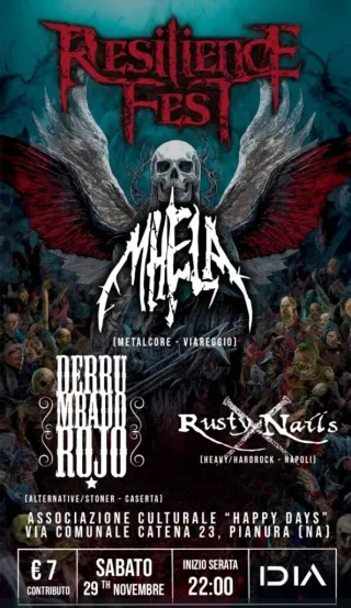 Poster for Mhela + Derrumbado Rojo + Rusty