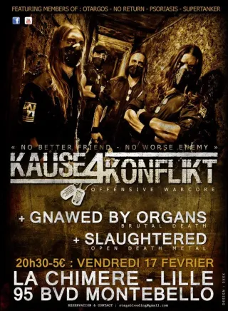 Poster for Gnawed By Organs + Kause 4 Konflikt + Slaughtered