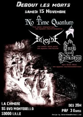 Poster for Dusk and Darkness + Faloide + No Time Quantum