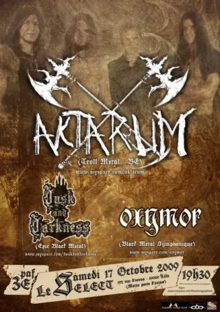 Poster for Aktarum + Dusk and Darkness + Oxymor