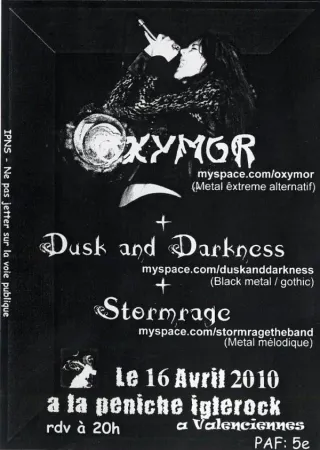 Poster for Oxymor + Dusk and Darkness + Stormrage
