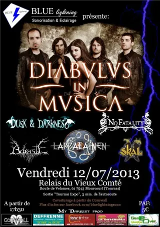 Poster for Blue Lightning Festival : Diabulus In Musica + guests