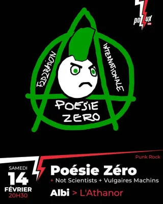 Poster for Not Scientists + Poésie Zéro + Vulgaires Machins
