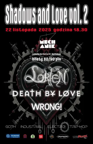 Poster for Lorien + Death By Love + Wrong!