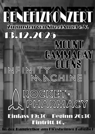 Poster for Infinity Machine + Mount Gammaray Burns + Rocketpharmacy