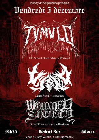 Poster for Tvmvlo + Vileblood + Wounded Society