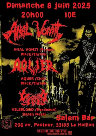 Poster for Anal Vomit + Aquer + Vileblood