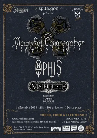 Poster for Maïeutiste + Mournful Congregation + Ophis