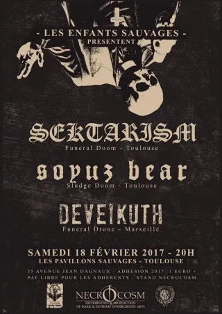 Poster for Deveikuth + Sektarism + Soyuz Bear