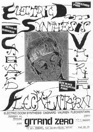 Poster for Cagnard + Electric Doom Synthesis + Fleckentarn + Vaurien
