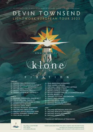 Poster for Devin townsend - Lightwork European Tour 2023
