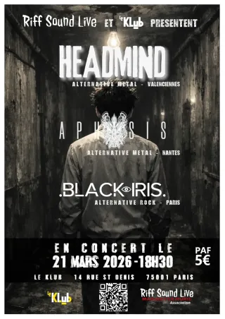 Poster for Aphasis + Black Iris + Headmind