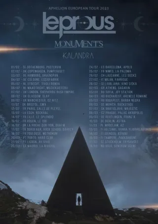 Poster for Leprous - Aphelion European Tour 2023