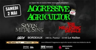 Poster for Aggressive Agricultor + Seven Metal Sins + The Hellectric Devilz