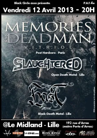 Poster for Hast + Memories Of A Dead Man + Slaughtered