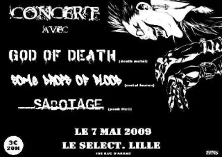 Poster for God Of Death + Sabotage + Some Drops Of Blood