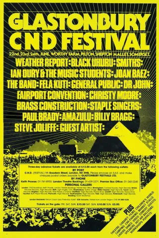 Poster for Glastonbury Festival 1984