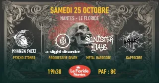 Poster for A Slight Disorder + AFK + Maanen Faces + Sinister Days
