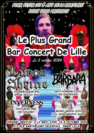 Poster for B4Rbar4 + Inverness + Lunar Shrine + Sunshine Friendship Club
