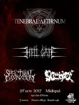 Poster for Hell Gate + Scabiei + Spectral Damnation + Tenebrae Aeternum