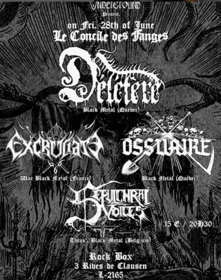 Poster for Délétère + Excruciate 666 + Ossuaire + Sepulchral Voices