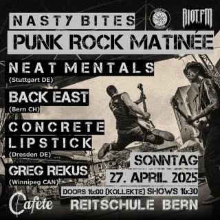 Poster for Neat Mentals + Back East + Concrete Lipstick
