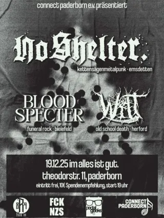 Poster for Blood Specter + No Shelter + Wilt