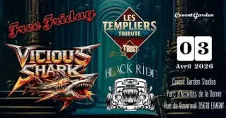 Poster for Black Ride + Les Templiers + Vicious Shark