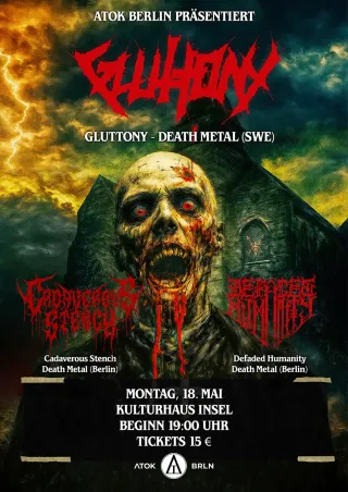 Poster for Gluttony + Defaced Humanity