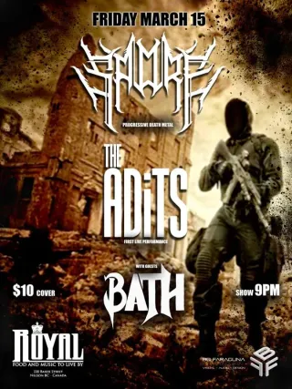 Poster for Bath + Spore + The Adits