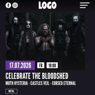 Poster for Celebrate The Bloodshed + Castle's Veil + Cursed Eternal + Moth Hysteria