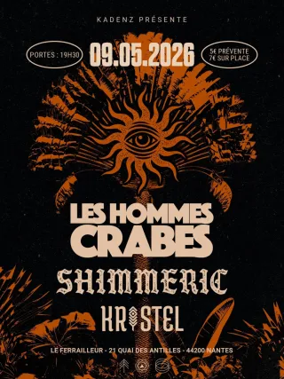 Poster for Les Hommes Crabes + Kristel + Shimmeric