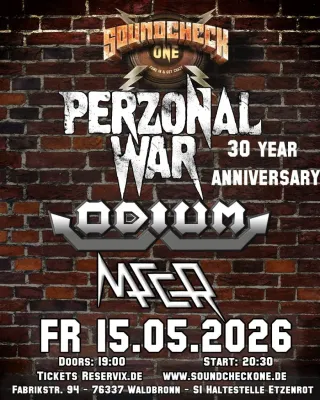 Poster for Perzonal War + Maser + Odium