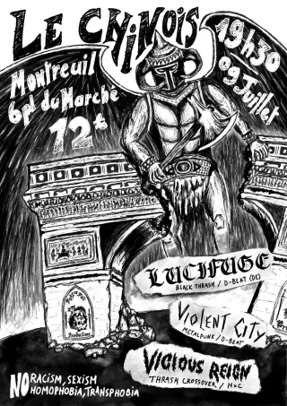 Poster for Lucifuge + Vicious Reign + Violent City