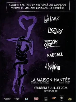 Poster for Concert en soutien à une camarade victime de violence conjugale et policière