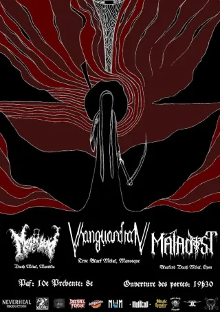 Poster for Maladist + Moriibund + Vanguaridan