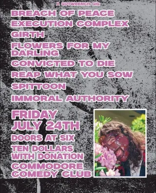 Poster for A Gutwrench gig JULY 24TH