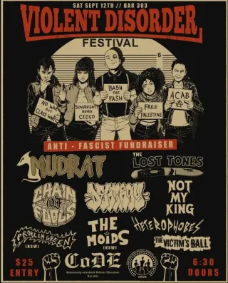 Poster for Violent Disorder Festival 2026