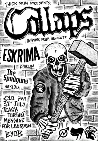 Poster for Collaps + Eskrima + The Pudguns