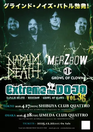 Poster for Napalm Death + Growl Of Clown