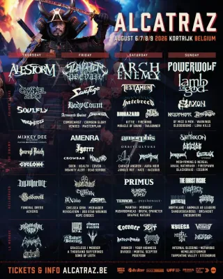 Poster for Alcatraz Metal Festival 2026