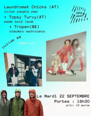 Poster for Laundromat Chick + Topsy Turvy's + Tropen