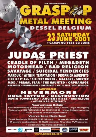 Poster for Graspop Metal Meeting 2001
