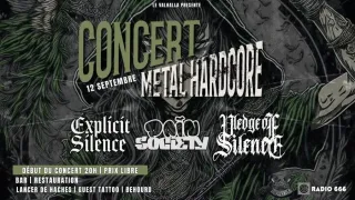 Poster for Explicit Silence + Pain Society + Pledge Of Silence
