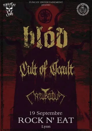 Poster for Blóð + Catubodua + Cult of Occult