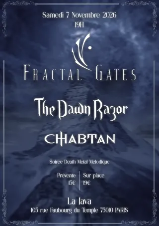 Poster for Chabtan + Fractal Gates + The Dawn Razor