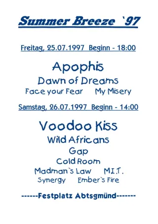 Poster for Summer Breeze 1997