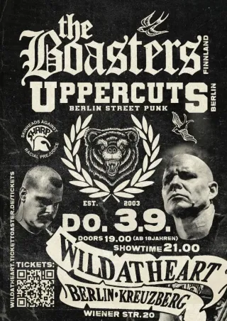 Poster for The Boasters + Uppercuts